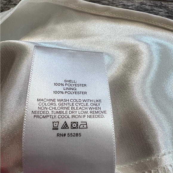 Express Ruffle Wrap Front Maxi Dress Medium Front Slit Ivory Multicolor Print - Picture 14 of 16